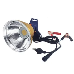 LED قوي LED LED BRIGHT COB 12V رأس يرتدي مصباح يدوي محمول في الهواء الطلق الفانوس الفانوس 240301