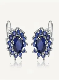 Stud Gem039s Ballet 1 89Ct Natural Blue Sapphire Earrings Pure 925 Sterling Silver Flowers Vintage For Women Fine Jewelry 221118232334