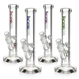 9mm thick Smoking Bong Hookahs Phoenix Glass Bong water pipe Straight Tube glass bongs with thick base super heavy glass smoking pipes 12 inches