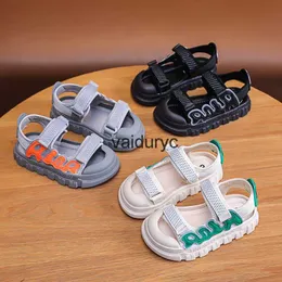 Сандалии Детские сандалии Baotou 2023 Лето Новые модные пляжные туфли для отдыха для мальчиков Сандалии для девочек средней и маленькой школыH240307