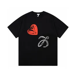 CDGS Oyun T-Shirt Europe Style Erkekler Kadınlar Seviyor Kalp Pufu Baskı Gevşek Tee Kadınlar Yaz Günlük Kısa Kollu Aşk T Shirt29p4