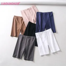 Pantaloncini LUNDUNSHIJIA 2018 Primavera Estate Autunno Pantaloncini da bici da donna Slim Fit per le donne Pantaloncini skinny classici solidi 6 colori