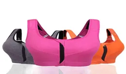 Reggiseni sportivi ad asciugatura rapida da donna Crop top elasticizzati Gilet intimo Donna Running Gym Cerniera con cinturino regolabile Reggiseno6237259