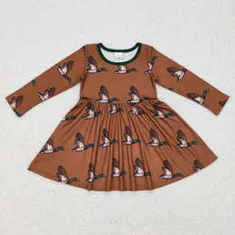 Girl Dresses Wholesale Baby Twirl Dress Long Sleeve Kids Ducks Clothes Children Infant Toddler Spring Fall Hunting Knee Length One Piece