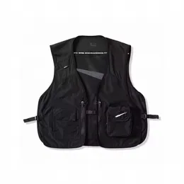 Multi-bolsos Techwear Colete de Carga Tático Homens Outdoor Tactical FC Jaqueta Sem Mangas Colete Japonês