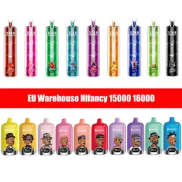 Orijinal E Sigara Hifancy Star 15000 16000 Pufs Bar Tekrarsız Vape Kalem 750mAh şarj edilebilir pil tipi C USB 24ml Önceden Doldurulmuş Araba Vapers Randm Desechables Kitleri