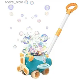 Sand Play Water Fun Automatic Bubble Machine Outdoor Toys barnvagn Bubble Kids Toys Soap Bubble Maker Kids Summer Beach Pool Toys L240307