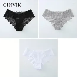 Women's Panties 24 2/3PCS Sexy Full Lace Female Low-waist Hollow Out Underwear Pure Color Transparent Brief Beautiful Embroidery