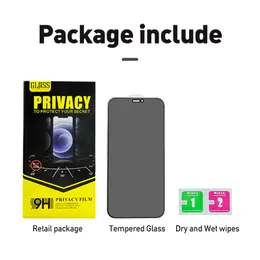 Pełna osłona prywatność przeciw szpiegowskiej szpiegowskiej szklanej ochraniacz ekranu dla Samsung S24 Ultra S23 Fe S21 S22 Plus A05 A05s A15 A25 A35 A55 A14 A24 A34 A54 A13 A33 A53 A53 A73 z pakietem z pakietem