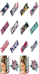 12 stylów Women039S Sport Hair Bands 824 cm Charm Floral Cross Hairband Drukowana opaska na głowę Szerokie Akcesoria do włosów C6673464