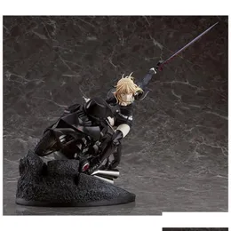 Aktionsspielzeugfiguren Lensple Fate Grand Order Sabre Altria Pendragon mit Motorrad 18 Scale PVC Black Figure Collectible Model Drop De Ota0V