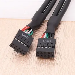 30cm /50cm/70cm Mainboard 9Pin DuPont 2.54mm USB 2.0 9pin Female To Female Internal Motherboard Header Cable