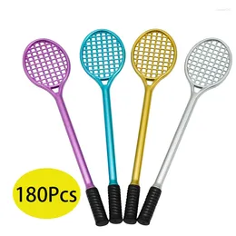 180 unidades caneta gel ponto de escrita papelaria raquete de tênis fofa modelagem badminton