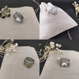 Ring Dy Twisted Vintage Ringe Designer für Frauen Moissanit Luxus vergoldet Verlobung hochglanzpoliert Dy Ring Schmuck für Männer Accessoires Geschenke zh147 E4