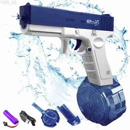 Zabawki z pistoletu elektryczne pistolety wodne woda do mycia broń dla dzieci w wieku 8-12 automatycznych pistoletów tryskających do 32 stóp zasięg letni basen plażowy impreza YQ240307