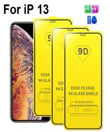 Закаленное стекло с полным клеем для iPhone 13 12 pro max 11 xs xr 7 8 plus Samsung S21 A32 A12 A52 A51 A20 A11 A22 S20 FE 5G 9D Full cove4079612