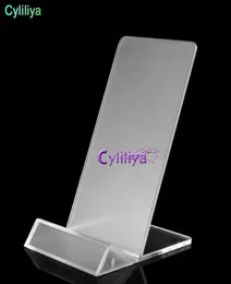 Acrílico telefone celular display stands titular suporte para 6 polegada iphone samsung galaxy todo 100pcslot3806165