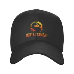 Boll Caps Classic Mortal Kombat Baseball Cap för män Kvinnor Justerbar vuxen Sub Zero Scorpion Game Dad Hat Spring Snapback