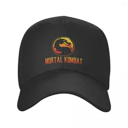 Bonés de bola clássico mortal kombat boné de beisebol para homens mulheres ajustável adulto sub zero escorpião jogo pai chapéu primavera snapback