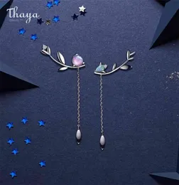 Thaya Design Silver Color Moonnight Purple Zircon Stud örhängen Platinum för kvinnor Midsummer Night039S Dream Fine Jewelry 210615261123