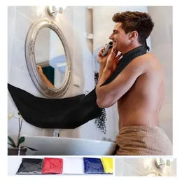 Outros itens de remoção de cabelo Novo masculino barba bib barbear avental cuidados limpos kits cabelo adt babadores barbeador titular banheiro organizador presente para homem dhjxp