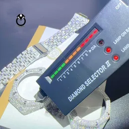 Hip Hop Watch 925 Srebrny Inkrustowany D Color Mosan Diamond Case Zmodyfikowane męskie Zegarek Akcesoria Inkrustowane Diamentowe Spot -1