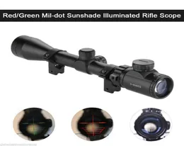 39x40 EG RedGreen Iluminado Air Rifle Optics Sniper Scope Sight wPair Mount9122501