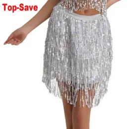 skirt Sequin Tassel Skirt Fashion Halloween Costume 2023 Autumn Elegant Casual Women Skirt Vintage Y2K Clothing Bodycon Belly Dancing