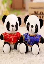Liten röd tang kostym 18 cm plysch leksak svart och vit klänning panda docka gåva 34b11204947
