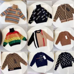 Детский дизайнерский свитер с капюшоном, брендовый высококачественный свитер, детский пуловер, осенне-зимняя толстовка, детская одежда с принтом букв, 90-150 см AAA