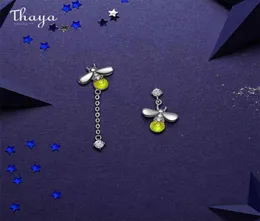 Thaya versilberte Firefly-Ohrringe, baumelnde Tropfen, gelbe Kristalle, Charms für Damen, modisches Geschenk, edler Schmuck 2106244455927