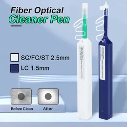 Fiber Optik Ekipman 1 PC SC/FC/ST 2.5mm Temizleme Kalemi LC/MU 1.25mm Tek tıkaç temizleyici araçları Optik Konektör