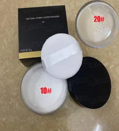 Varumärkesmakeup transparent lösa pulver med kosmetisk puff naturlig oljekontroll ljusare maquillage smink ansikte inställning poudre 30g 23983508
