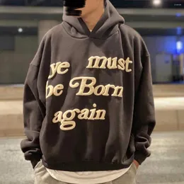 メンズフーディーズ12色の文字パフフリースプルオーバーフード付き男性と女性ロパhombre y2k boggy sweatshirts extized sudaderas 1 w2gc