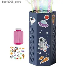 Novelty Games Baby Bath Toys Fireworks Bubble Machine 12 Hole Astronaut Bubble Blower Childrens Bubble Machine Light and Sound Bubble Party Rabatt Q240307