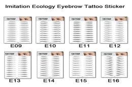 Magic 4D Eyebrow Tattoo Sticker False Eyebrows Enhancers Waterproof varaktigt smink Vattenbaserad Hairlike Eye Brow Stickers8965184