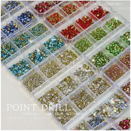 Tırnak Sanat Dekorasyonları 1 Paket Mix Opal Kristal Tırnak Sanat Rhinestones 3D Cazibe Cam Düz Back Non Dhlo4 için Diy Takı Çıkartma Dekorasyonları