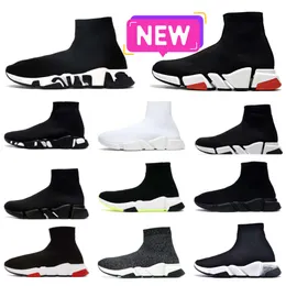 Designers Tripler S 2.0 V2 Casual Shoes Speeds Platform Sneaker Men Women Paris Socks Boots Brand Black White Blue Light Ruby Graffiti Luxury Trainers Sneakers V66