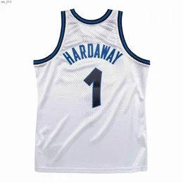 농구 유니폼 Anfernee Hardaway Magics Custom Jersey Orlandos Tracy McGrady Nick Anderson Grant Black Blue Size S-XXXLH240307