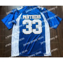 New Tim Riggins #33 Friday Night Lights Paanthers Movie Men Football Jersey All ed Blue S-3XL High Quality