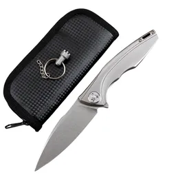 Coltello pieghevole tattico di fascia alta Lama M390 TC4 Manico in lega di titanio Cuscinetto a sfere Coltelli tascabili EDC Coltelli da caccia da campeggio