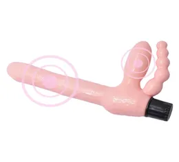YEMA Silikon Realistischer Doppeldildo Vibrator Vagina Anal G-Punkt Strapon Erotik Sexspielzeug für Erwachsene für Frau Lesben Paar Sex Shop Y5037413