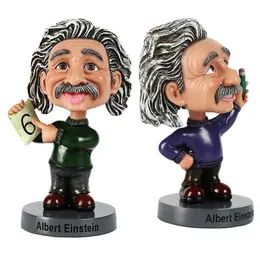 Anime Manga Albert Einstein Action Figure Craft Souvenirs Shaking Head Doll Presents Collective Decoration Model Toys J240308