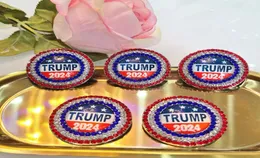 Brooches Trump 2024 Brooch Pins Save America Again Red Blue Lapel Pin Shirt Bag Badge Decoration9368287