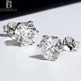 الفخامة 0.5ct/1ct/2ct round moissanite 18k أبيض الأبعاد الذهب D VVS1