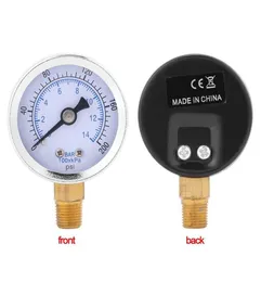 0200psi 014bar Metal Pressure Gauge Hydraulic Water Gauge 40mm Dial Meter 18 Manometer Measuring Tool3104290