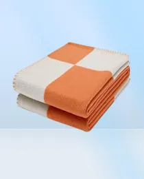 Carta Cashmere Cobertor Imitação de Lã Macia Cachecol Xale Designer Cobertores Portátil Quente Xadrez Sofá Cama Lã Malha Lance Toalha7720187