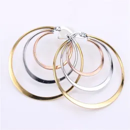 sell Winter summer Three color stitching 40mm 50mm Suitable to wear Hoop earrings LH911 240301