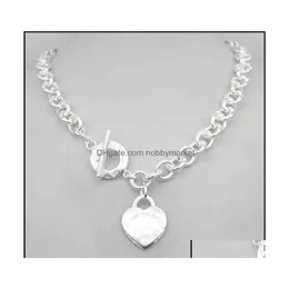 Anhänger Halsketten Anhänger Schmuck Design Damen Sier TF Stil Halskette Kette S925 Sterling Schlüssel Herz Liebe Ei Marke Charme NEC H09227G