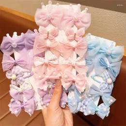 Hair Accessories 10CS Fashion Cute Small Bows Flowers Clips For Girls Baby Sets Children's Sweets Pinches Hairpin